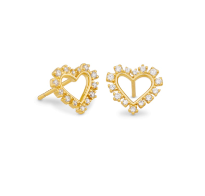 Ari Gold Heart Stud Earrings